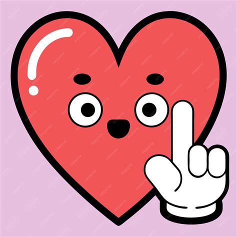 Korean Love Sign Vector Icon Illustration Korean Finger Heart Icon