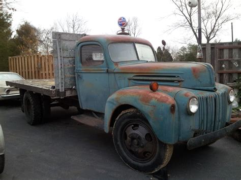 All Original 1947 Ford 16ft Flatbed Classic Ford Trucks Old Ford Trucks Classic Trucks