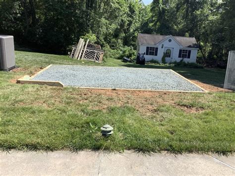 Timothy T Gravel Shed Foundation In Jarrettsville Md Site