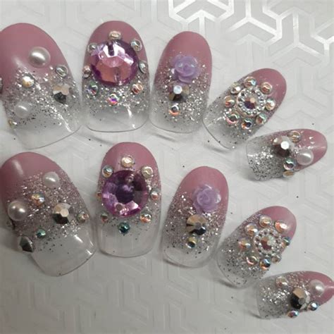 Jual Kuku Palsu Handmade Warna Ungu Nude Shopee Indonesia