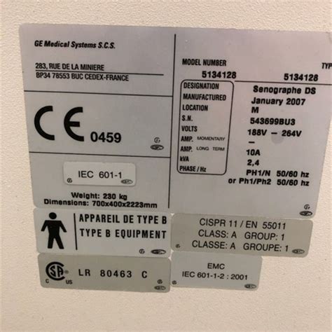 Ge Senographe Ds Mammography Unit Auction 11999