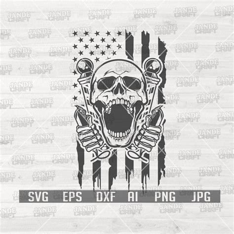 Us Barber Skull Svg Us Barbershop Monogram Hair Hustler Clipart Barber