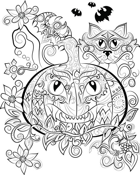 Items Similar To Halloween Colouring Page Instant Download To Print And