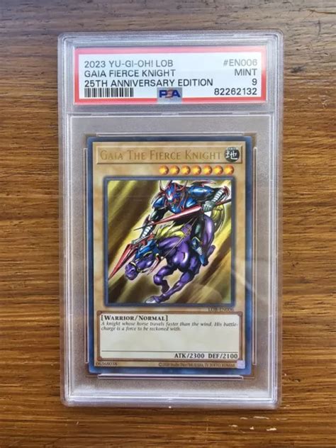 Yu Gi Oh Gaia The Fierce Knight Lob 25th Aniv Psa 9 Eur 2399 Picclick De