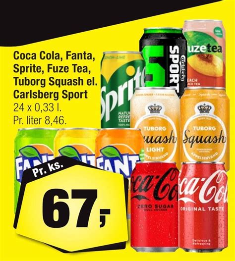 Coca Cola Fanta Sprite Fuze Tea Tuborg Squash El Carlsberg Sport