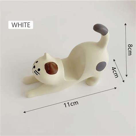 Cat Phone Holder Resin Cartoon Cute Cat Desktop Mobile Phone Stand