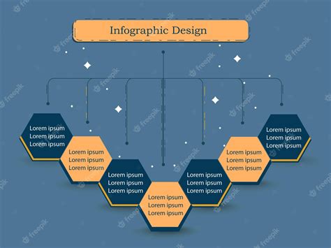 Premium Vector 7 Hexagon Sections Infographic Design