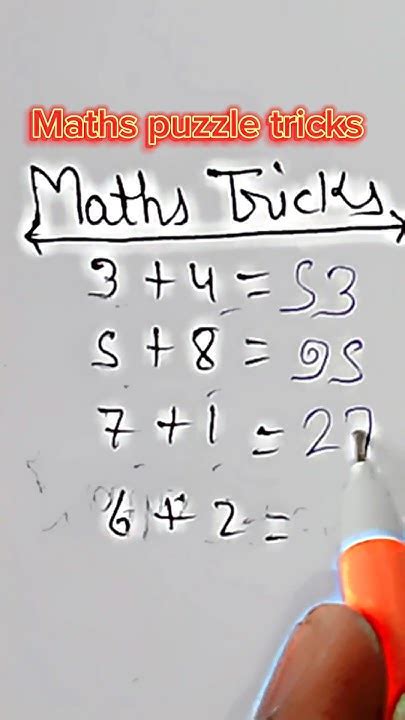 Maths Puzzle Tricks Only Genius Can Solve 💯shorts Viral Trending