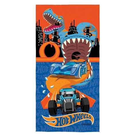Toalha De Praia Infantil Aveludada Hot Wheels Madeiramadeira