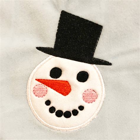 Snowman appliqué design - Machine Embroidery Geek