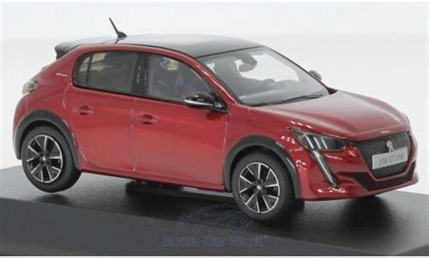 Diecast Model Cars Peugeot 208 1 43 Norev Gt Red Black 2019 Uk