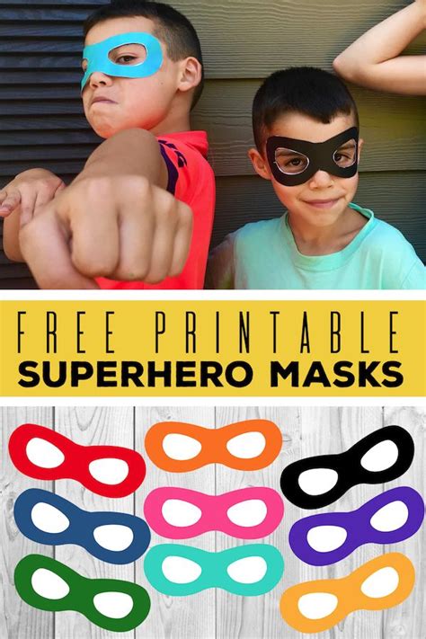 Incredibles Free Printable Superhero Masks. DIY Superhero party masks in every color. Superhero ...