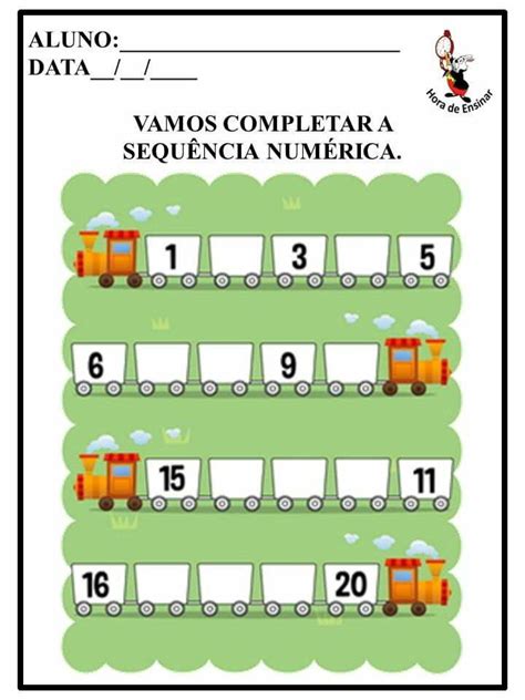 Sequencia Numerica Ate 20 Educação Infantil - Contar até 20 | Educação Infantil e Alfabetizar em Séries Iniciais em ...