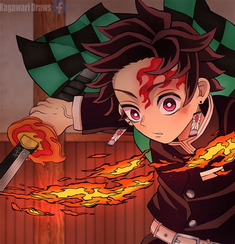 Tanjiro Kamado- Sun Breathing by KagawariDraws on DeviantArt