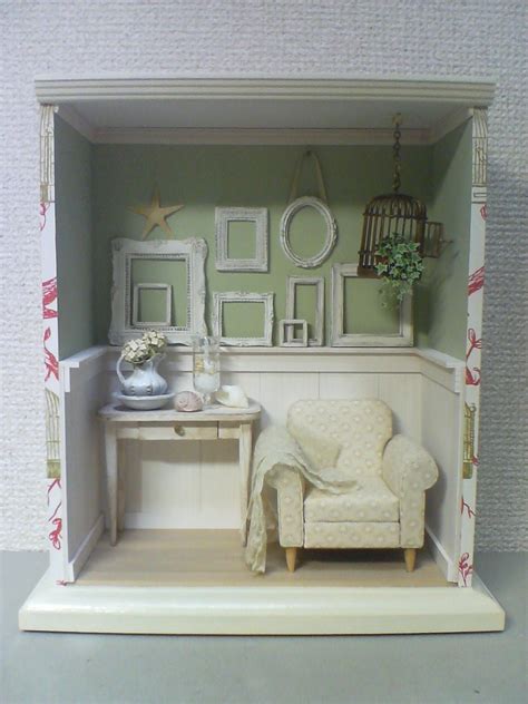 OOAK Shabby Chic RoomBox Dollhouses Miniatures 595 00 Via Etsy