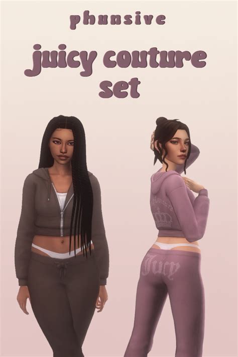 Juicy Couture Tracksuit Set Juicy Couture Tracksuit Sims 4 Tumblr