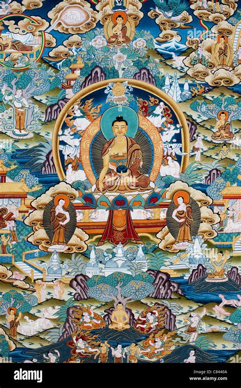 Colourful Tibetan Buddhist Thangka Tanka Painting Medicine Buddha