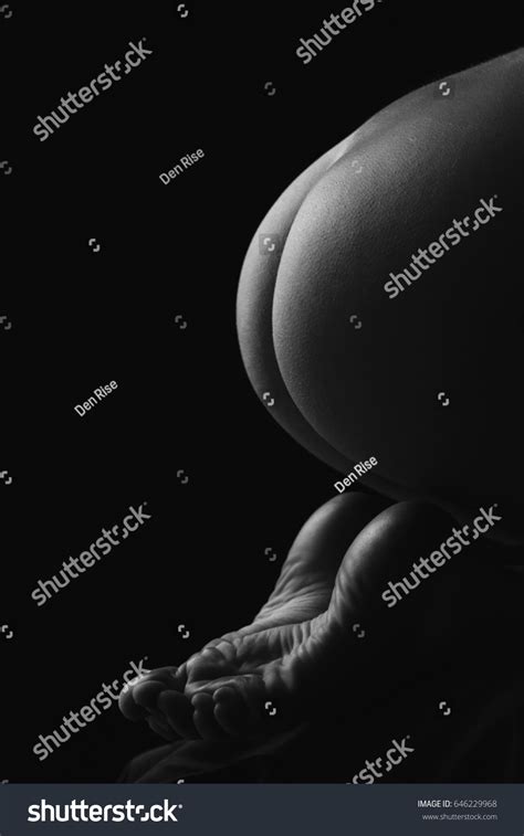 Стоковая фотография 646229968 Naked Woman Sexy Silhouette Sensual Girl