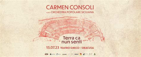 Terra Ca Nun Senti Carmen Consoli Al Teatro Greco Di Siracusa OTR