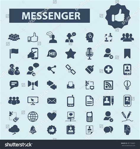 Messenger Icons Stock Vector 451734865 - Shutterstock