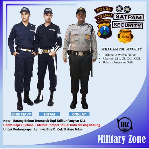 Jual KA BAJU SERAGAM PDL SECURITY SATPAM BARU TERBARU TERMURAH KEAMANAN