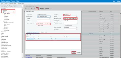 Print Report Action In Acumatica