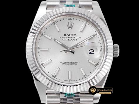 Rolex Datejust Silver Kadran Clean Factory Mm Jubile Super