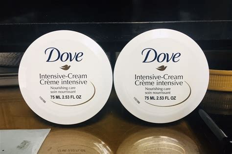 Dove Intensive Cream Nourishing Care 253 Fl Oz Flat Jar Lot Of 2 A