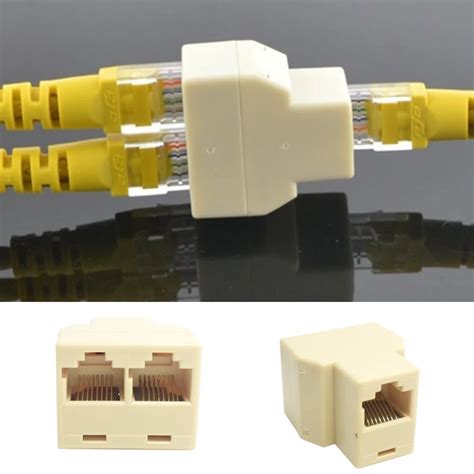 Vonets 5pcs Ethernet Rj45 Rj 45 Female To 2 Rj45 Socket Female Network Cat5 Cate6 Lan Ethernet