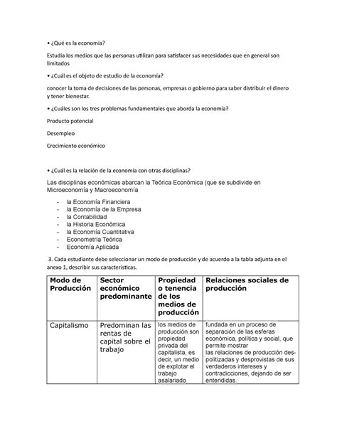 Tarea Fundamentos De Economia Qu Es La Econom A Estudia Los