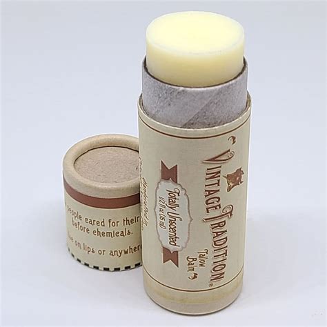 Amazon Moisturizing Beef Tallow Lip Balm Unscented Tube Lip