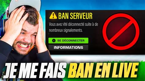 Je Me Fais Ban En Live Youtube