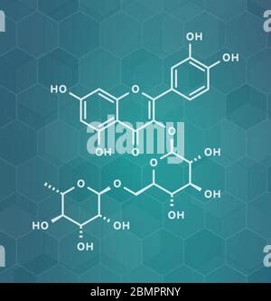 Rutin Rutoside Sophorin Molecule Herbal Glycoside Composed Of
