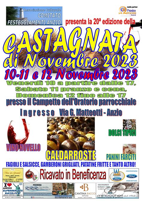 Castagnata Di Novembre Sagre Enogastronomiche Lazio Roma Anzio