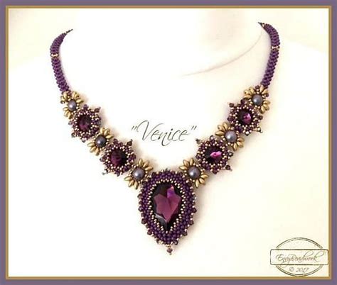 Beading Pattern For The Venice Necklace Pa 032 Etsy Seed Bead Jewelry Tutorials Beaded