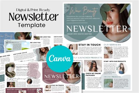 Self Editable Canva Newsletter Template Graphic By Naleencmudhannayake