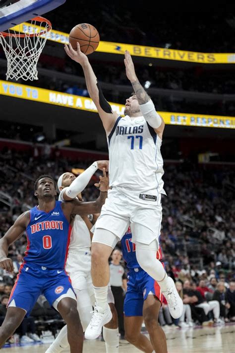 Doncic Makes Nba Triple Double History As Mavs Down Pistons Tempo