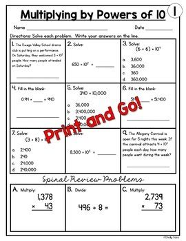 Multiplying Decimals By Powers Of Worksheet Worksheets Library