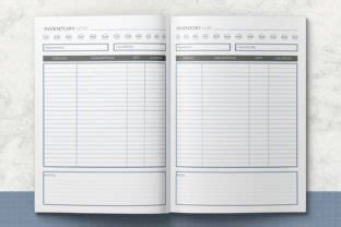 Inventory Logbook Printable Template Graphic By Jundi Creative Fabrica