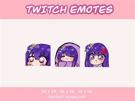 Baal Raiden Shogun Emotes Genshin Impact Twitch Discord Etsy