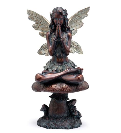 Extra Large Yoga Fairy On Mushroom
