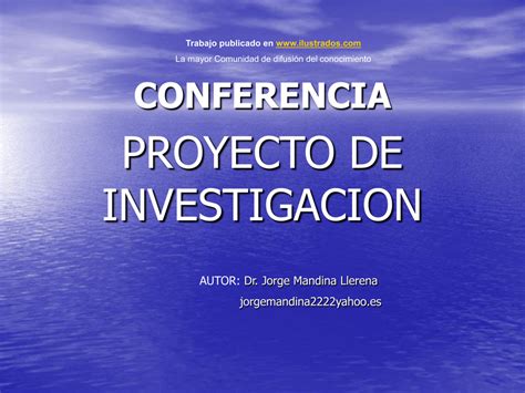 Proyecto De Investigacion Ppt