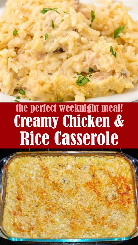 Creamy Chicken And Rice Casserole Reserveamana