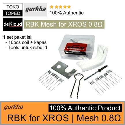 Jual Rbk For Xros Mesh Coil Ohm Gurkha Rebuild Kit Gk A Xlim Se