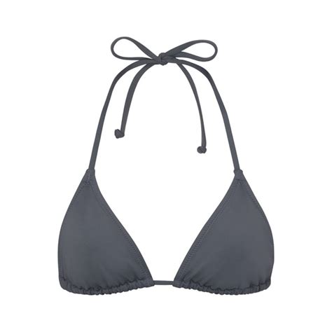 SKIMS Swim Nwt Skims Triangle Bikini Top Gunmetal Poshmark