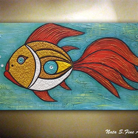 Modern Fish Painting - Etsy