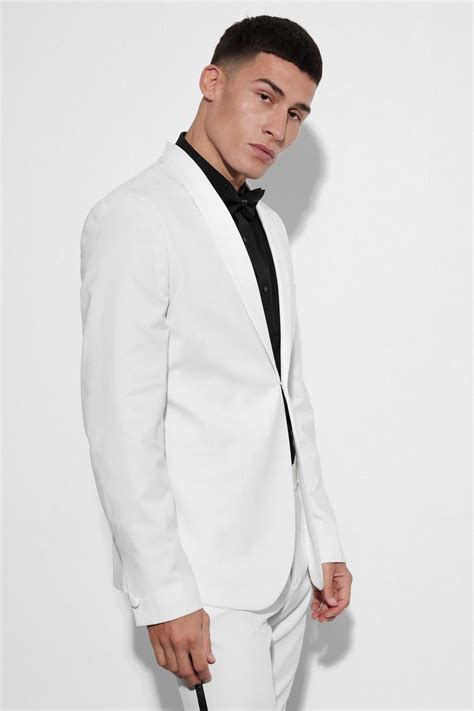 Skinny Tuxedo Single Breasted Suit Jacket Boohoo Uk