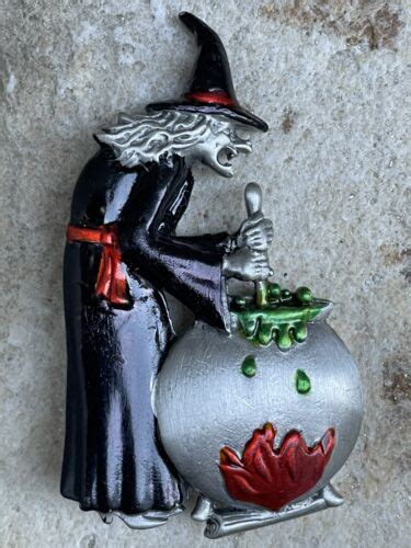 Jj Jonette Jewelry Brooch Halloween Witch Cauldron Brewing Potion Pin