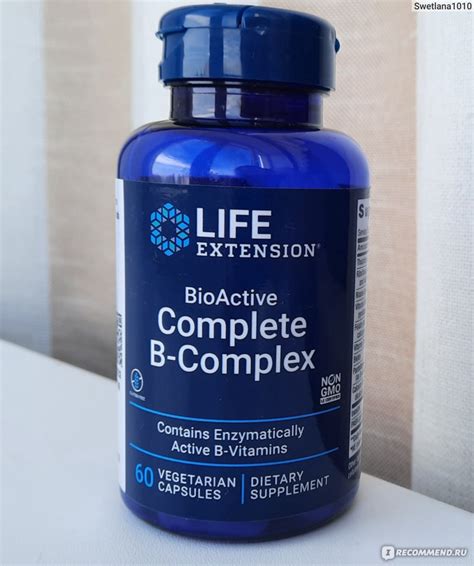 Витамины Life Extension Биоактивный комплекс витаминов группы B ...