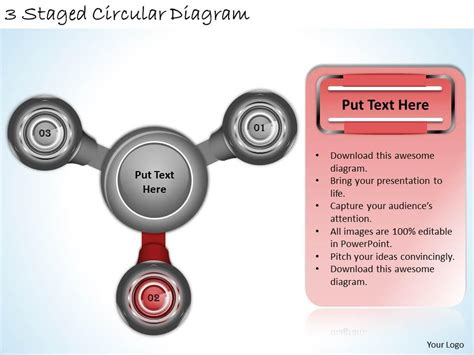 1814 Business Ppt Diagram 3 Staged Circular Diagram Powerpoint Template